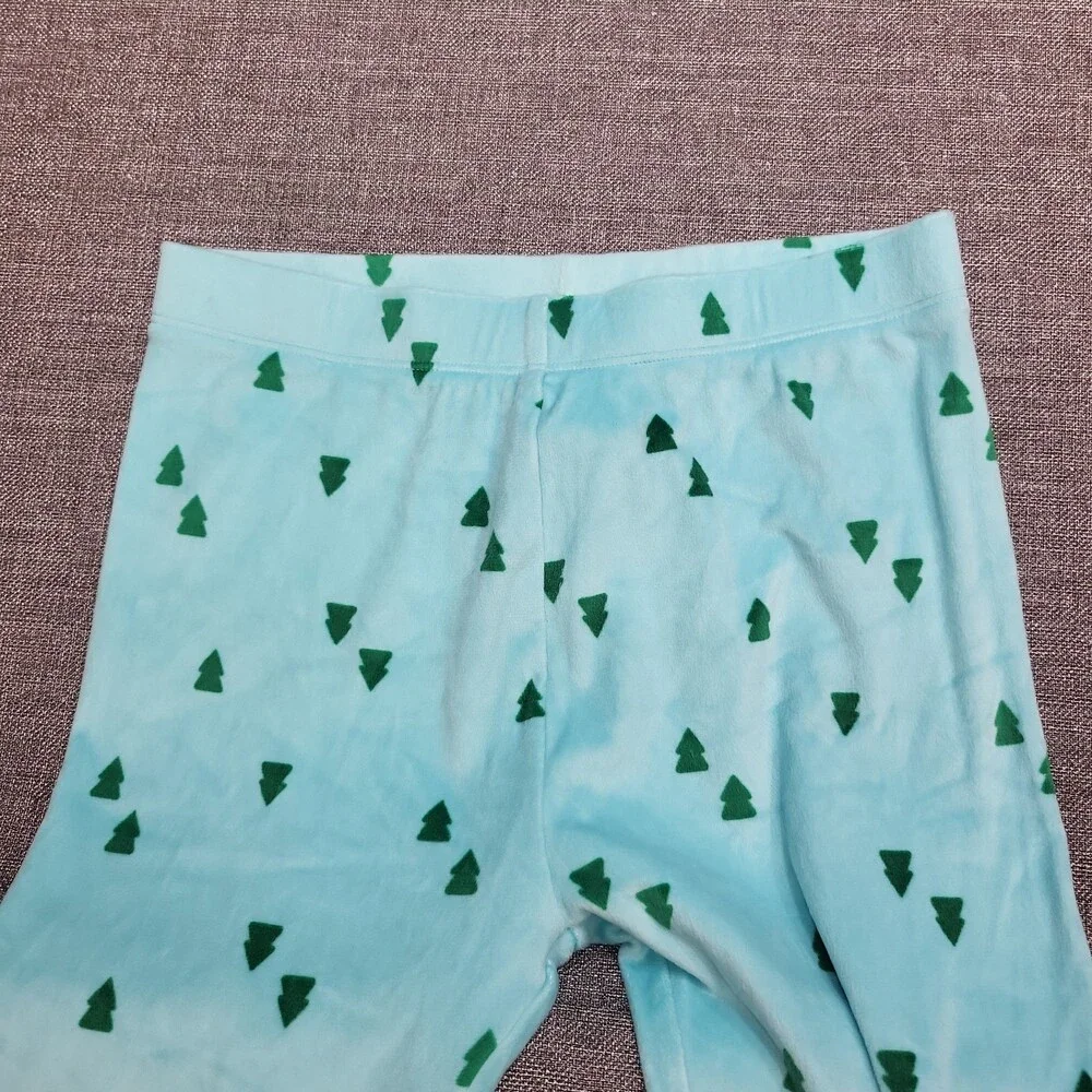 Cat & Jack Kids Boys Girls Pajama Set Size 14 Aqua Blue Top Pants Sleepwear